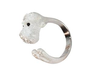 Anillos con diseño de perro para mujer - abierto ajustable con animal perro - artesanal para mamá abuela, hija, novia, colega, amigos y niños, familia, abuela,