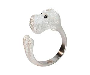 Anillos con diseño de perro para mujer, de zinc Adjustable linda para animales | artesanal para mamá abuela, hija, novia, colega, amigos y familia | Hija abuela familia