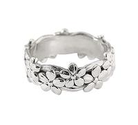 Anillos con forma de flor alrededor para mujer, anillos de moda con flores para mujer, anillos de joyería para mujer, talla 5 y 11, juego de anillos para hombre, 10, Metal, Sin piedras preciosas