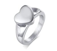 Anillos con urna en forma de corazón para mujer, anillo con cenizas de metal de acero inoxidable abierto, regalo recuerdo para ella Durability And Professional