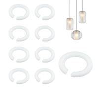 Anillos Convertidores de Plástico, 8 Unids E27 a E14 Adaptador de Anillo de Pantalla de Lámpara, Anillo Reductor para Colocar Pantallas de Lámpara, Blanco