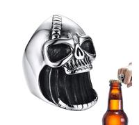 Anillos de abrebotellas de cráneo, de cráneo de abrebotellas de cerveza para hombres,Herramienta de barra de cerveza con de cráneo para hombres - Herramienta de barra de cerveza de