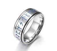 Anillos de Acero de Titanio Luminoso para Hombre, Runa vikinga nórdica, Simple, Retro, Punk, Hip Hop, Rock para Hombre, joyería para Novio, Regalo Creativo