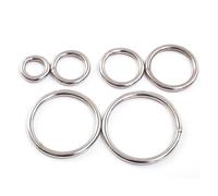 Anillos de acero inoxidable for soldadura sin costuras, anillos tóricos soldados 304, paquete 19 piezas, M3-M10 plateados(M8x60mm(1pcs))