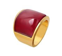 Anillos de acero inoxidable para hombre, acero inoxidable 316L, semicurvado, piedra de ojo de gato, anillo de dedo índice, No es una piedra preciosa