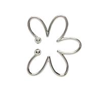 Anillos de aleación, 1 unidad, diseño de flor hueca, diseño de flor hueca, exagerado, falso, clip de hueso para mujeres y niñas, regalo de joyería estética
