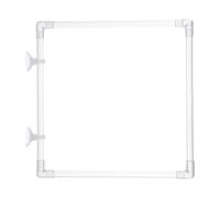 Anillos de alimentación de peces de acrílico transparente con ventosa de fácil instalación que evita la deriva y el desperdicio de alimentos, 23 x 23 cm