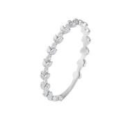 Anillos de banda para mujer, bonito anillo de promesa que deja regalos únicos para mujer, J 1/2, Oro blanco de 14 quilates, Sin piedra preciosa