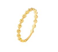 Anillos de banda para mujer, bonito anillo de promesa que deja regalos únicos para mujer, S 1/2, Oro amarillo de 18 quilates, Sin piedra preciosa