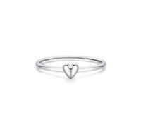 Anillos de boda, anillos de mamá para mujer, en forma de corazón, plata, oro blanco y conjunto de joyas Pt950 para mujer, P 1/2, Oro blanco de 9 quilates, Sin piedra preciosa