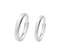 Anillos de boda de plata para parejas, anillos de promesa a juego, de plata de ley 999 con glaseado simple y brillante, joyería de compromiso, Adjustable, No es una piedra preciosa