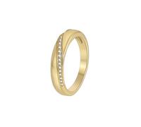 Anillos de boda para mujer, anillos de amor para mujer, elegantes con forma redonda, moissanita, oro amarillo, H 1/2, Oro amarillo de 9 quilates, Moissanita