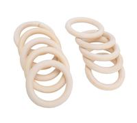 Anillos de Bucle de Manualidades de Madera de 10 Piezas Anillos de Madera sin Terminar, Anillos de Madera Anillos Redondos de Madera de Madera Accesorios Decorativos Accesorios