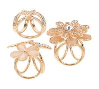 Anillos de Bufanda Anillos for bufanda con diamantes de imitación, Clips for mujer, 3 uds., hebillas for chal, cierres, llamativo traje, decoración, anillo, soporte for ropa Para mujeres