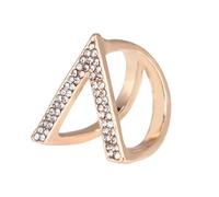 Anillos de Bufanda Clip for bufanda 1 pieza Anillo en forma de V con incrustaciones diamantes imitación Broche Accesorios joyería Para mujeres(Gold)
