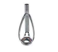 anillos de caña de pescar Kit de reparación guías bricolaje 5 piezas | Marcos de acero inoxidable + anillos de cerámica, fundición/hilado.