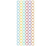 Anillos de carpeta de plástico, anillos de libro coloridos, anillos de papel para cuaderno 90PCS