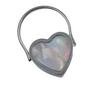 Anillos de citas con forma de corazón que se pueden abrir, con textura de acero inoxidable, a la moda, adecuados para citas y aniversarios. Forma de corazón que se puede abrir, elegante joyería de