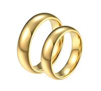 Anillos de compromiso de banda de boda grabados Hombres y mujeres,Anillo de tungsteno de su y sus anillos de tungsteno 6MM con anillos de boda redondos pulidos Pareja, Women V 1/2 + Men Z, standard