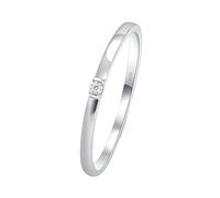 Anillos de compromiso de diamantes de laboratorio, anillos de joyería para mujer, oro blanco de 18 quilates, forma redonda única, diamante de 0,015 quilates, moissanita, diamante creado, L 1/2, Oro