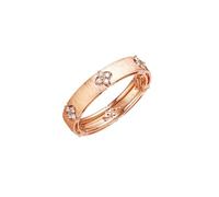 Anillos de compromiso de oro rosa para mujer, anillos bohemios con diamantes, regalos de cumpleaños para mujer, S 1/2, Oro rosa de 9 quilates, Diamante
