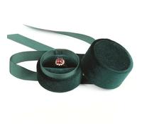 Anillos De Compromiso Wedding Band Box Caja Anillos Terciopelo Para Boda, Propuesta,Compromiso(Green-01)