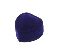 Anillos De Compromiso Wedding Band Box Caja Anillos Terciopelo Para Boda, Propuesta,Compromiso(Heart royal blue)