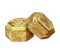 Anillos De Compromiso Wedding Band Box Caja Terciopelo para Propuesta, Boda(Gold)