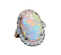 Anillos de corte de pluma conjunto anillo moda lujo mujeres compromiso boda joyería anillos con cristal, 7, Metal, Sin piedras preciosas