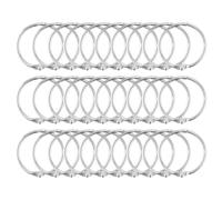 Anillos de Cortina de Ducha Acero Inoxidable, 30 Piezas Ganchos para Cortina de Ducha, Anillas Colgantes de Cortina de Ducha de Metal Inoxidable, para Barra de Ducha, Baños, Ventanas, plata