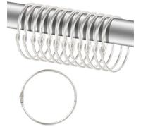 anillos de cortina, Ganchos for cortina de ducha, 50 Uds., anillos decorativos Metal, bucles for cortinas baño hierro inoxidable, O lisos(Sv)
