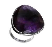 Anillos de cristal natural con forma irregular, joyería única hecha a mano para mujeres y hombres, uso diario, equilibrio energético, joyería de cristal, talla única, como se describe, como se