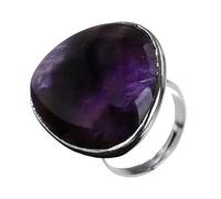 Anillos de cristal natural con forma irregular, joyería única hecha a mano para mujeres y hombres, uso diario, equilibrio energético, versátil, cristal diario, talla única, como se describe, como se