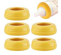 Anillos de cuello para biberones - Paquete de 5 tapones de rosca de repuesto, conectores duraderos a prueba de fugas, accesorios para biberones a prueba de fugas, apto para alimentos, sin BPA