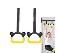 Anillos de dominadas - Anillos de ejercicios en forma de oso, anillos antideslizantes de gimnasia | Entrenamiento de fuerza profesional, kit de equipo de fitness calistenics, ajustable para colgar
