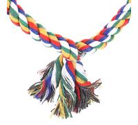 Anillos de escalada circulares de cuerda de algodón de colores, columpio para pájaros, percha para morder,