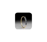 Anillos de eternidad de 3 mm para mujeres 7 GEM Stone Engagement Anning 14k Gold chapado en el zafiro Topacio Half Eternity Bodas de boda de boda simuladas Aniversario ANILLAS ANILLAS ANILLAS ANILLAS
