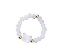 Anillos de fantasía para mujer para mejores amigos, aspecto ampliado, anillo ajustable, regalo para niñas, anillos para tartas, talla única, Acrílico, No es una piedra preciosa