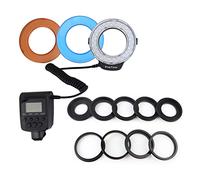 Anillos de Flash para Cámara SLR, Anillos LED Macro, Anillos LED Flash, Luz de Relleno a Pilas con Adaptador de Filtros de Color, Fotografía para Cano N Niko N Son y Fuji i