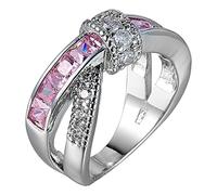 Anillos de frutas con circonita multicolor, anillo de adorno para boda, anillo de adorno de mano para mujer, anillo de circonita incrustada completa, anillo transformador, C, Metal, Sin piedras