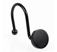 Anillos DE Gancho para LA Cortina DE Ducha: diseño de botón Redondo, Resistentes al óxido, Anillos metálicos de Alta Resistencia para la Cortina de Ducha del Cuarto de baño- Set of 12