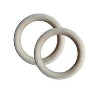 Anillos de Gimnasia - Madera 19 x 19 x 2,5 cm, 2 Unidades | | Equipo de Ejercicio de Cuerpo Completo, Anillos de Entrenamiento para el hogar, Gimnasio, Fitness, Parque Infantil, Uso Interior y