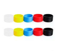 Anillos de goma de silicona para asas de raqueta de tenis diseñados para fijar la cinta de agarre firmemente en su lugar para tenis y squash