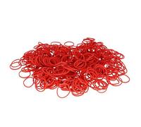 Anillos de goma rojos, extensible, diámetro: 70 mm, grosor: 1 mm, bolsa de 100 g, otras variantes disponibles en la oferta, elásticos para el hogar, fijación o bricolaje