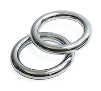 Anillos de hierro Wu Designs (par) cromados, para Hung Gar Kung Fu y entrenamiento de pesos, M (Innendurchmesser: 8,6cm / 2* 630g)