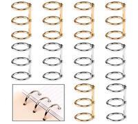 Anillos de Hojas Sueltas, 10 Piezas de Carpetas de Metal de Hojas Sueltas para Álbumes de Fotos de Bricolaje Libros de Encuadernación Manualidades, Anillo de Álbum de Recortes Adecuado para la Escuela