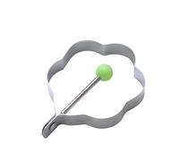 Anillos De Huevo De Acero Inoxidable Molde for tortilla al horno, pastel de dibujos animados, modelo Diy, huevo escalfado for el hogar, desayuno, horneado abrasivo(Flower shape)