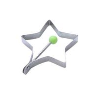 Anillos De Huevo De Acero Inoxidable Molde for tortilla al horno, pastel de dibujos animados, modelo Diy, huevo escalfado for el hogar, desayuno amor, horneado abrasivo(Pentagram)