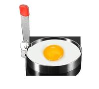 Anillos De Huevo De Acero Inoxidable Molde grueso de acero inoxidable for huevos fritos, máquina for hacer en forma corazón, molde for hornear DIY, herramientas cocina(Size2)