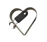 Anillos de huevos de corazón grandes multiusos con agarre resistente a las quemaduras para un manejo seguro mientras haces sándwiches de desayuno, utensilio de cocina para huevos